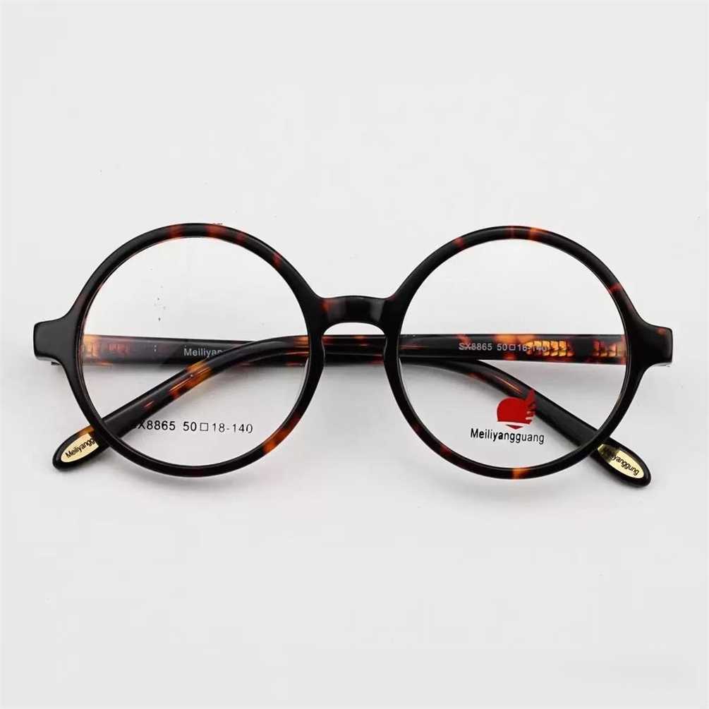 Cheap glasses Plastic frame crystal frame round frame stone eyeglass frame Chinese-style suitable for both men and women can be fitted with prescrip