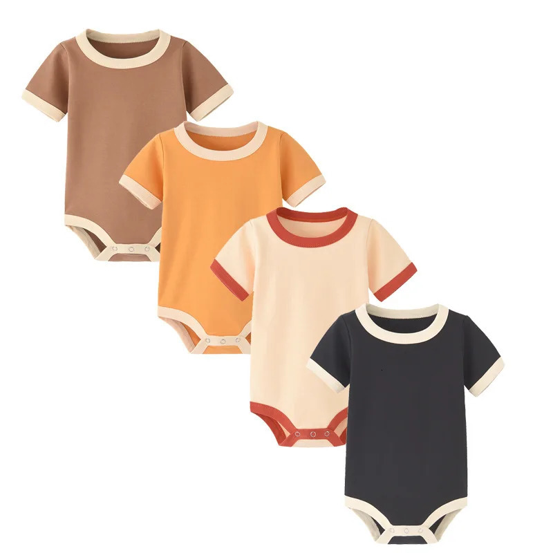 Baby Clothes born Romper Bodysuit One Pieces Solid Color Jumpsuit Summer Clothing Loungewear Outfit 260623
