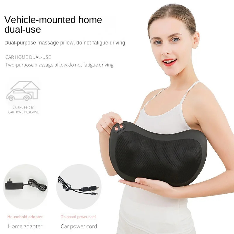 Electric Cervical Massage Pillow Multifunctional Car Home 3D Simulation Front and Back Kneading Shoulder and Neck Massager 260623