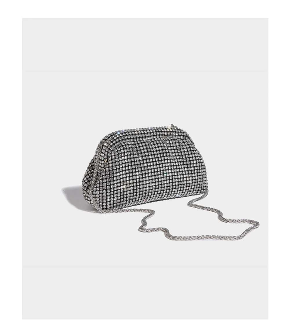 2026 New Arrivals Fully Diamonded Chain Crossbody Mini Bag Womens Premium Texture Versatile Solid Color Shoulder Bag X260623