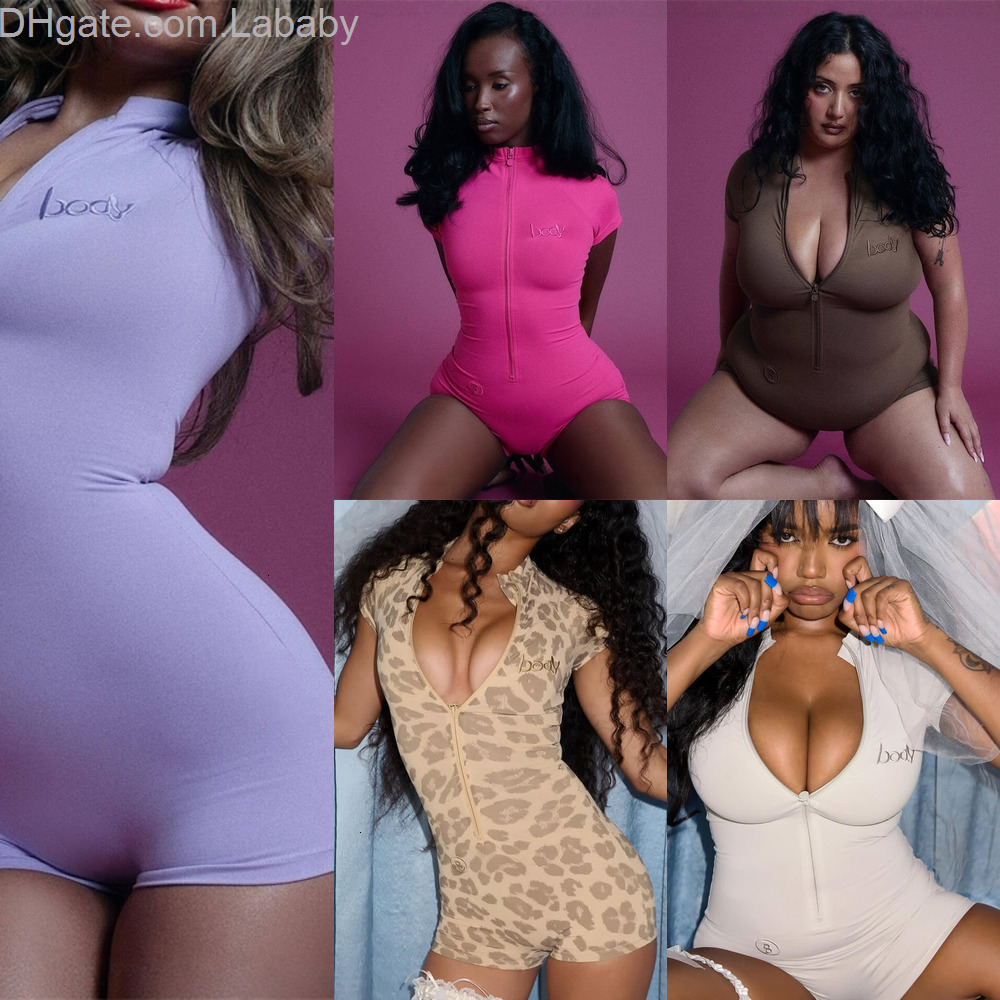 Womens Designer Jumpsuit Bodysuit Summer Romper Zipper Short Sleeve Yoga Jumpsuits For Women Dance Fitness Sports Body Suit Oufits-image-976820800