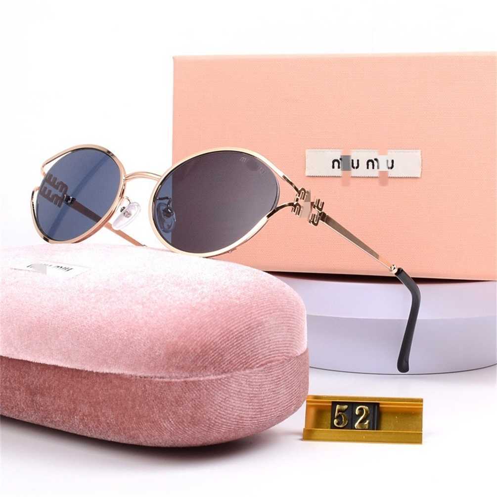 Cheap glasses Sunglasses Men New Style Personality Oval Metal Sunglasses Women Internet Celebrity Style Large Frame Letter Glasses Frame