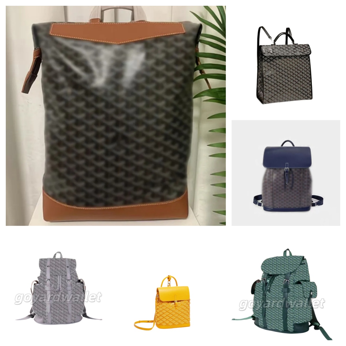 Zaino 10A Borsa in pelle verde pied de poule Designer Zaino scuola da uomo Borsa a tracolla di lusso Borsa a tracolla Borsa a tracolla con manico su