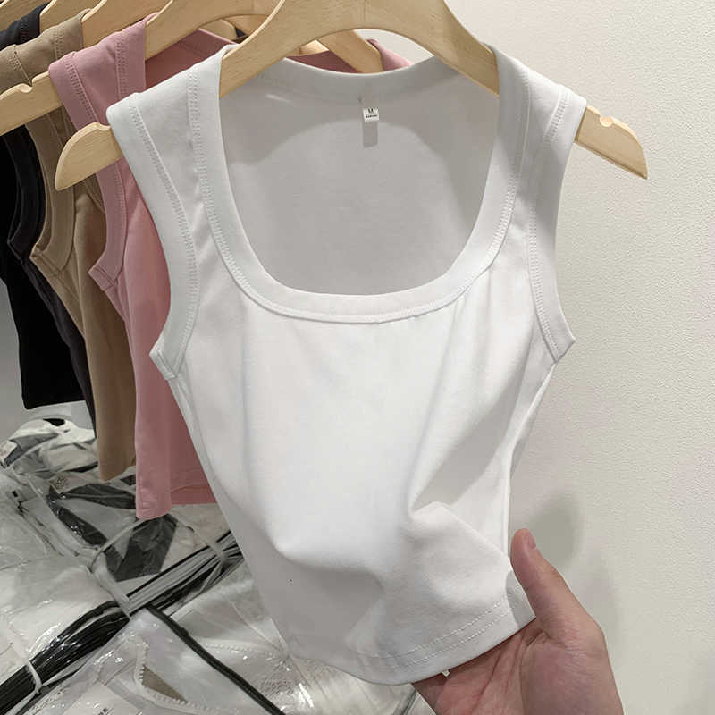 Neck AOSSVIAO Square 2026 Fashion Sleeveless Summer Crop Tops Women Casual Basic Vest Off Shoulder Cami Sexy Tank Top M260623