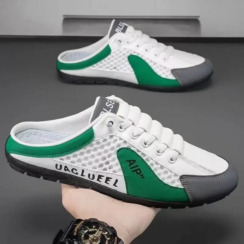 Mens Fashion Soft-soled Half Slippers Summer Men Trendy Bottom Casual Shoes Soft Sole Support Shoes Sneakers Zapatos De Hombre 260623