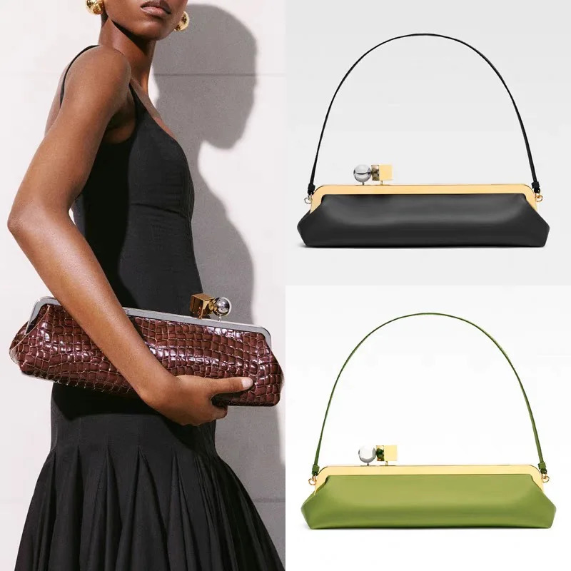 Fashion Long Clutch Bag for Women y ner Kiss Lock Women Shoulder Bags Elegant Party Purses Trend Underarm Bag 260623