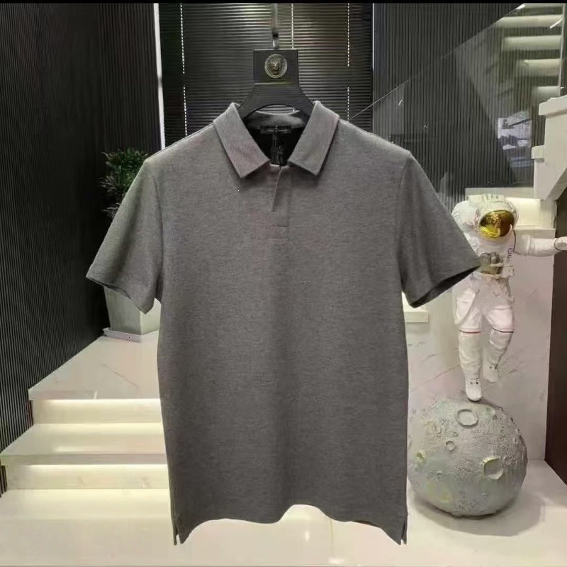 Designer's New Summer Italian-style Vintage Casual High-end Luxurious Men's Business Casual Polo Shirt With A Collar.