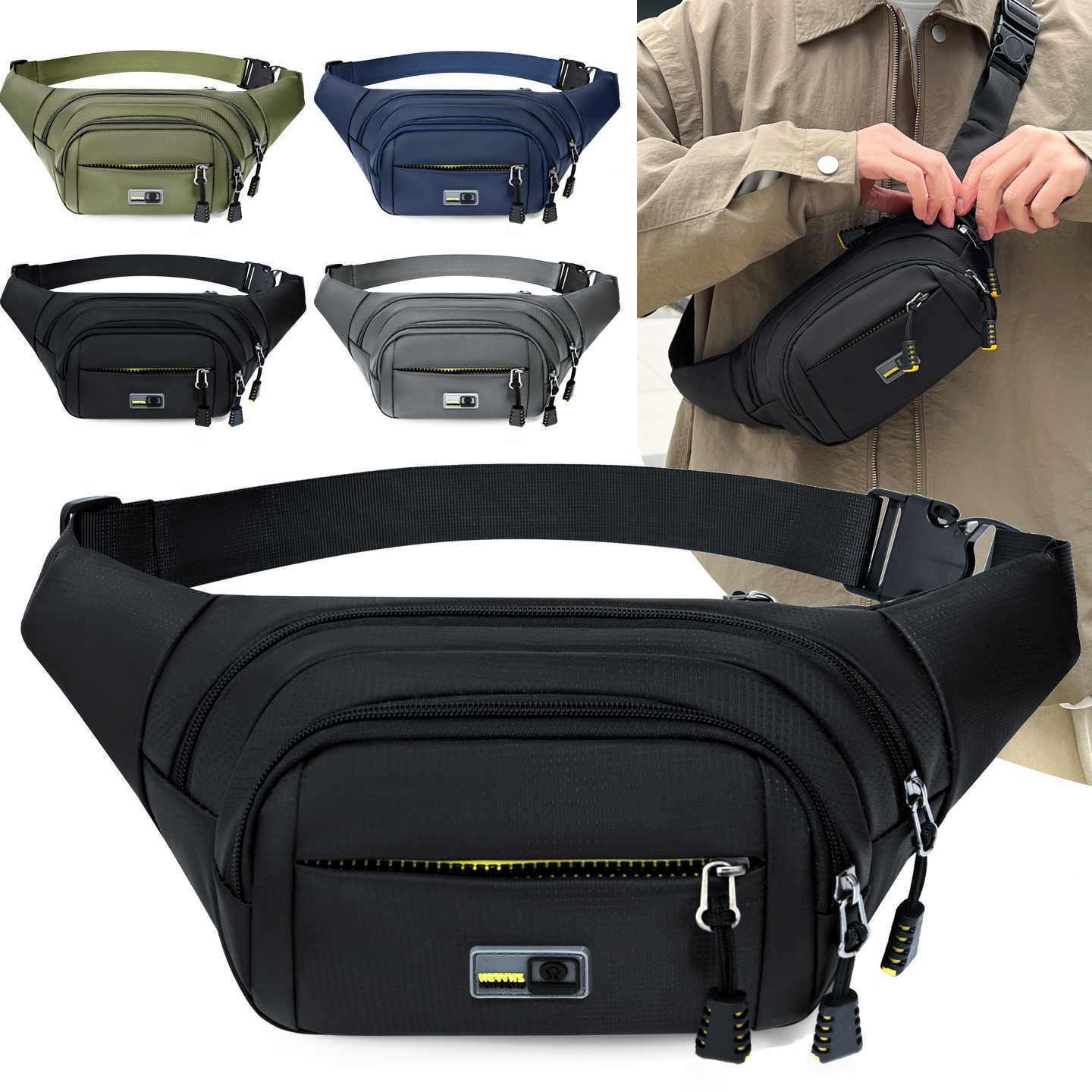 Ultra-Thin Invisible Waist Pack Mens - Anti-Theft Canvas Fanny Pack for Running Sports H260623