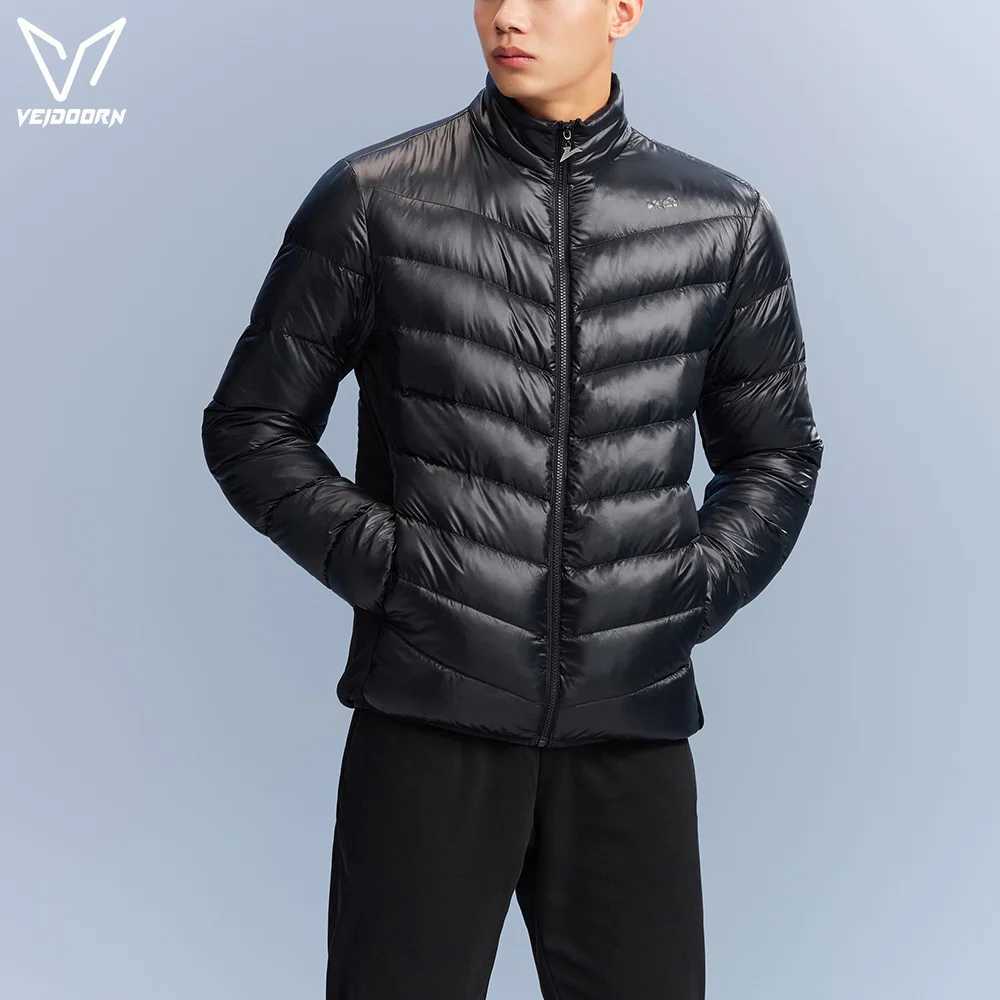 Veidoorn Premium Down Jacket for Men Heavy Duty Warm Winter Coat with Real Duck Feather Waterproof Windproof Outdoor Ski Jacket Q260623