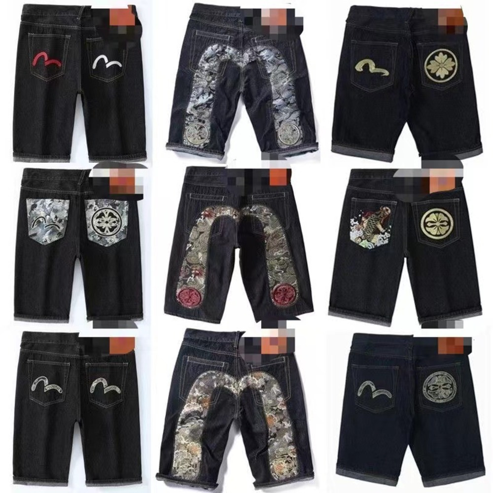 Evisuliness Mens Shorts Designer Y2k Jorts Jeans Baggy Shorts High Waist Washed Denim Jorts Harajuku Retro Evi Short Hip Hop Punk Gothic Wide Leg Pa