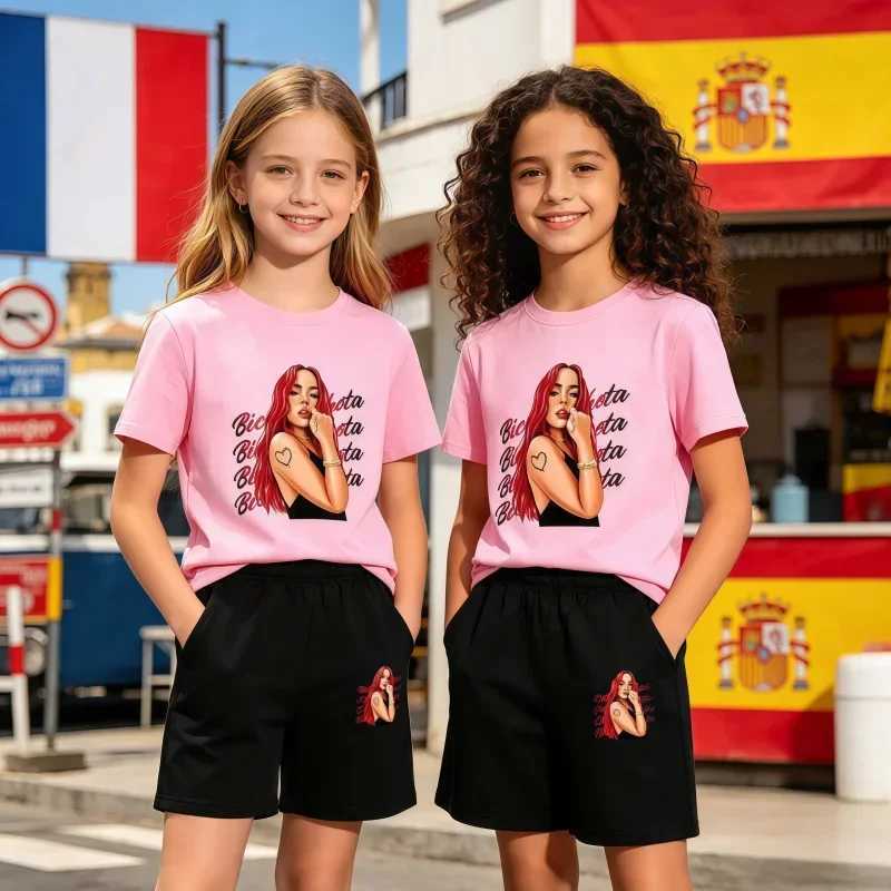 2026 New Kids Karolg Cartoon Print 2Pcs Set 2-13Y Boys Girls Summer Short Sleeve TeesShorts Breathable Casual Sportsuits Childr X260623