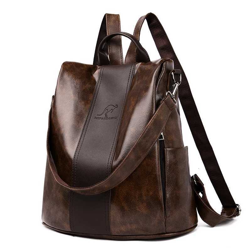 New Fashion Backpack Luxury Designer Ladies Anti-theft Backpack Women Soft Leather School Bag Large Capacity Travel Bags MochilaT260623