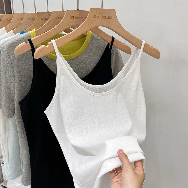 Crop AOSSVIAO 2026 Women Sexy Tops Lady V Neck Spaghetti Strap Camisole Womens Inner Wear Strap Vest Fashion Sleeveless Top M260623