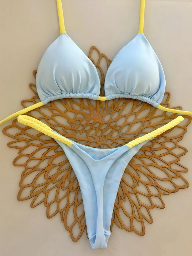2026 Bikinis Push Up Women Swimsuits Sexy Swimwear Brazilian Bikini Set Thong Biquini Solid Swimsuit Summer Beachwear 260623