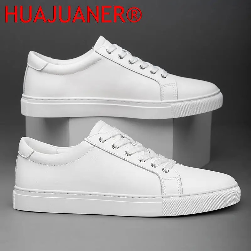 Mens Genuine Leather Casual Shoes Black Sneakers Men Autumn Man Fashion Arrival Handmade Outdoor Leisure Walk Flats 260622BJ