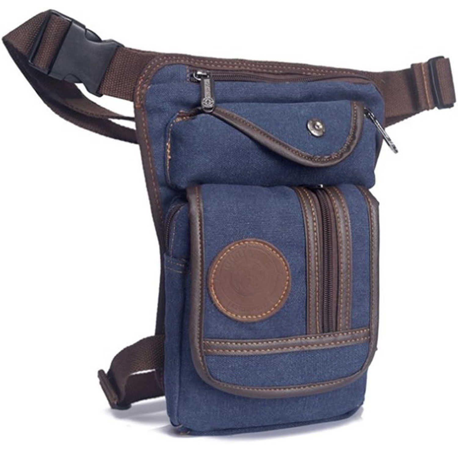 Bag Waist Vintage for Canvas Men Multifunctional Leg Bag for Outdoor Sports Cycling Travel Casual Waist Bag Mens Crossbody Bag Mens Phone Pouch H260