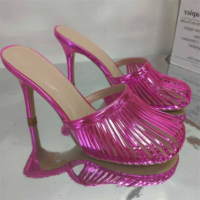 New Sexy 2026 Womens Open Toe Mule Sandals - Slip On Stiletto Heels for Wedding/Party Summer Breathable Comfort Dressy Shoes T260623