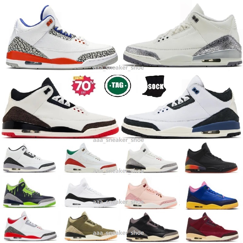Designer Knicks 3s Basketball Shoes sneakers Worlds Best Dad A Ma Maniere For The Love Black Cement Black Cat Brazil Cool Grey J Balvin Rio Palomino