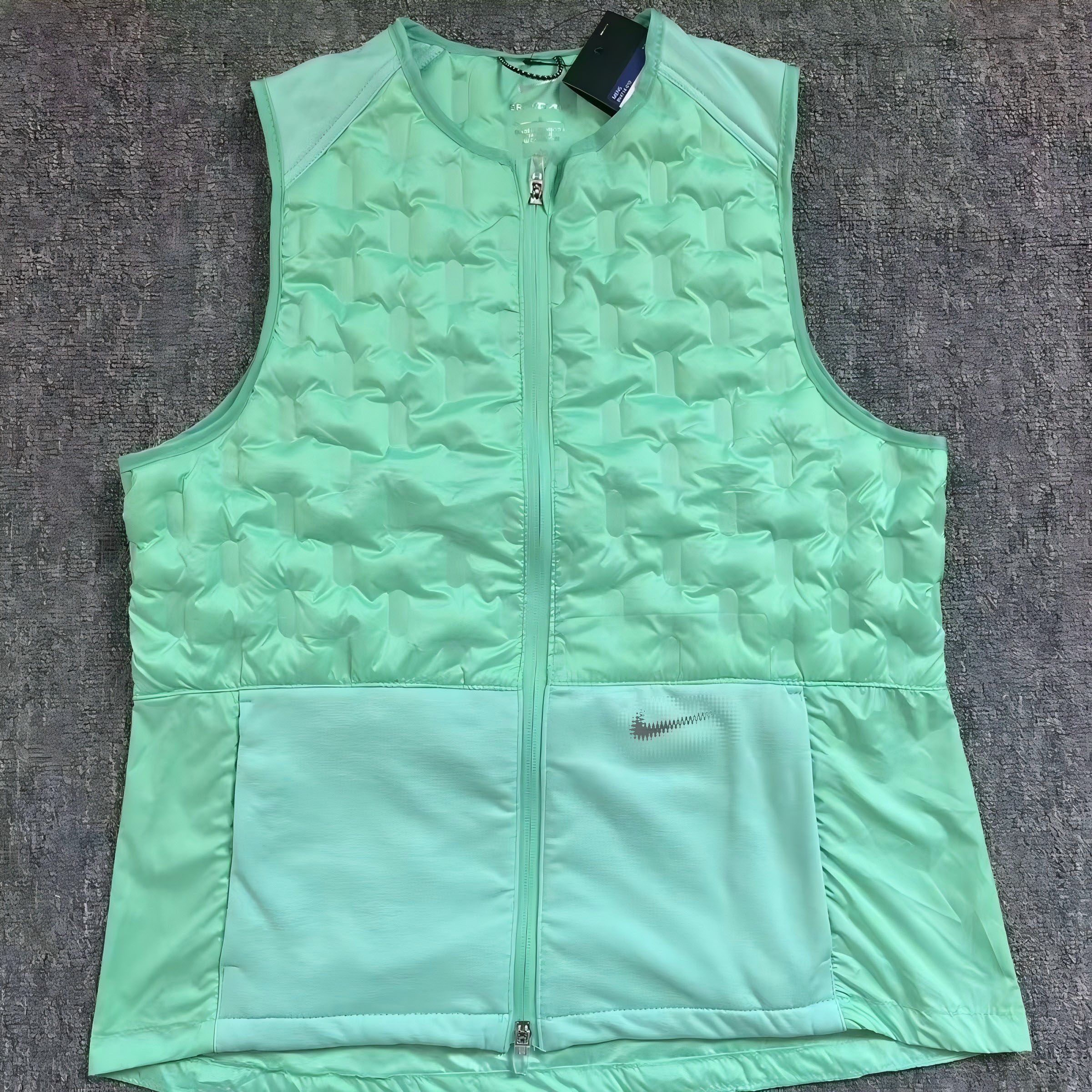 Designer sports vest autumn and winter down cotton vest reflective and warm running training solid color windproof and thick outdoor warm vest