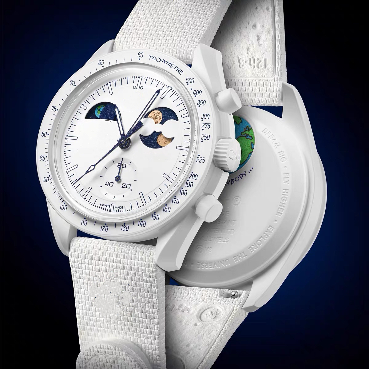 1969 Bioceramic Planet Moon Quarz Watch Mission To Mercury 42mm Full Function Chronograph Luxury Mens couple joint name Wristwatches Moonshine Venus