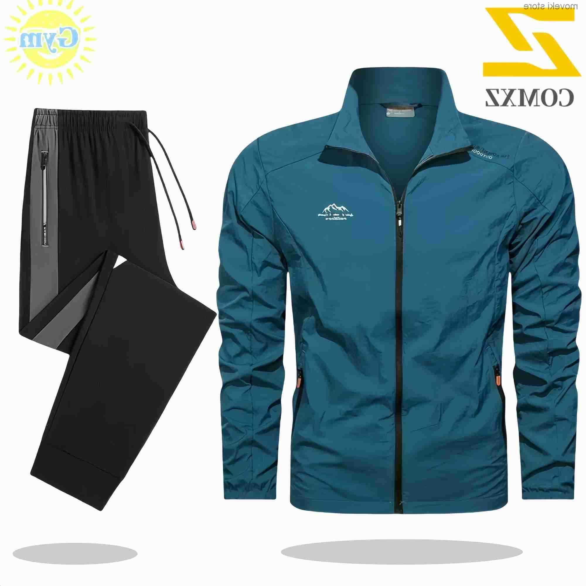 Tracksuit Mens Spring Summer Sportswear 2 Piece Sets Suit Sunscrn JacketPant Running Set Fishing Jogger Sweats Set S260623