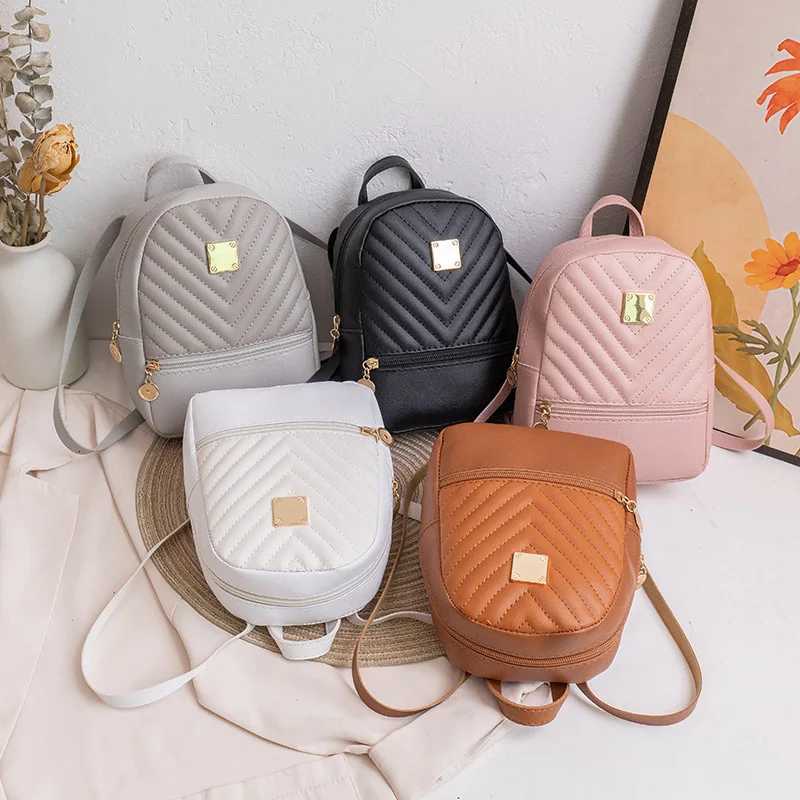 PU Leather Mini Women Backpack Multi Function Ladies Phone Pouch Pack Ladies Luxury Backpack Shoulder Bags for Women MochilasT260623