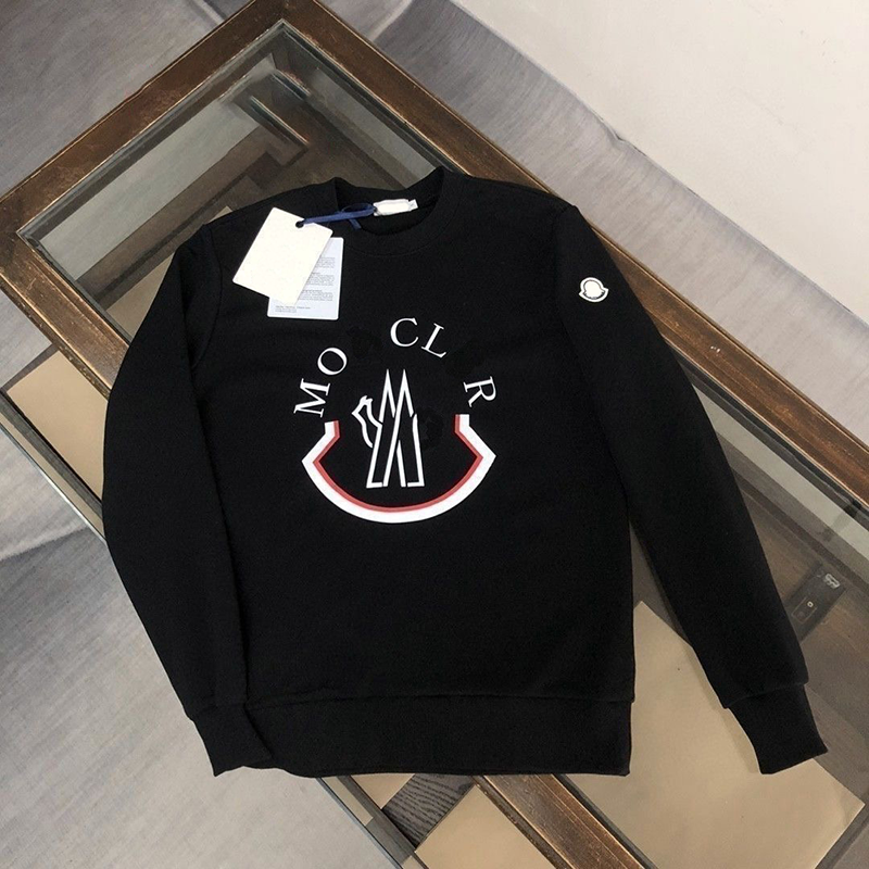 Moncleylyness Luxury Top Designer Basic Sweatshirt Unisex Autumn Wintertrendy Versatile Minimalist Loose Soft Couple Streetwear Long Sleeve Pullover