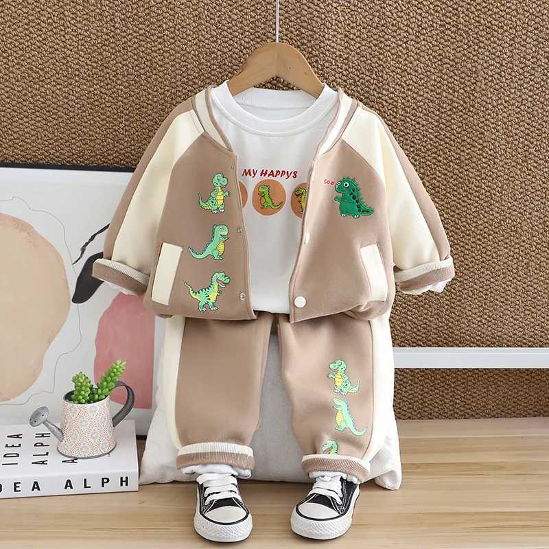 Baby Boys Clothes Suit Spring Autumn Children TopsT shirt Pant 3Pcs/Sets Toddler Infant Outfits Casual Costume Kids Tracksuits L261012