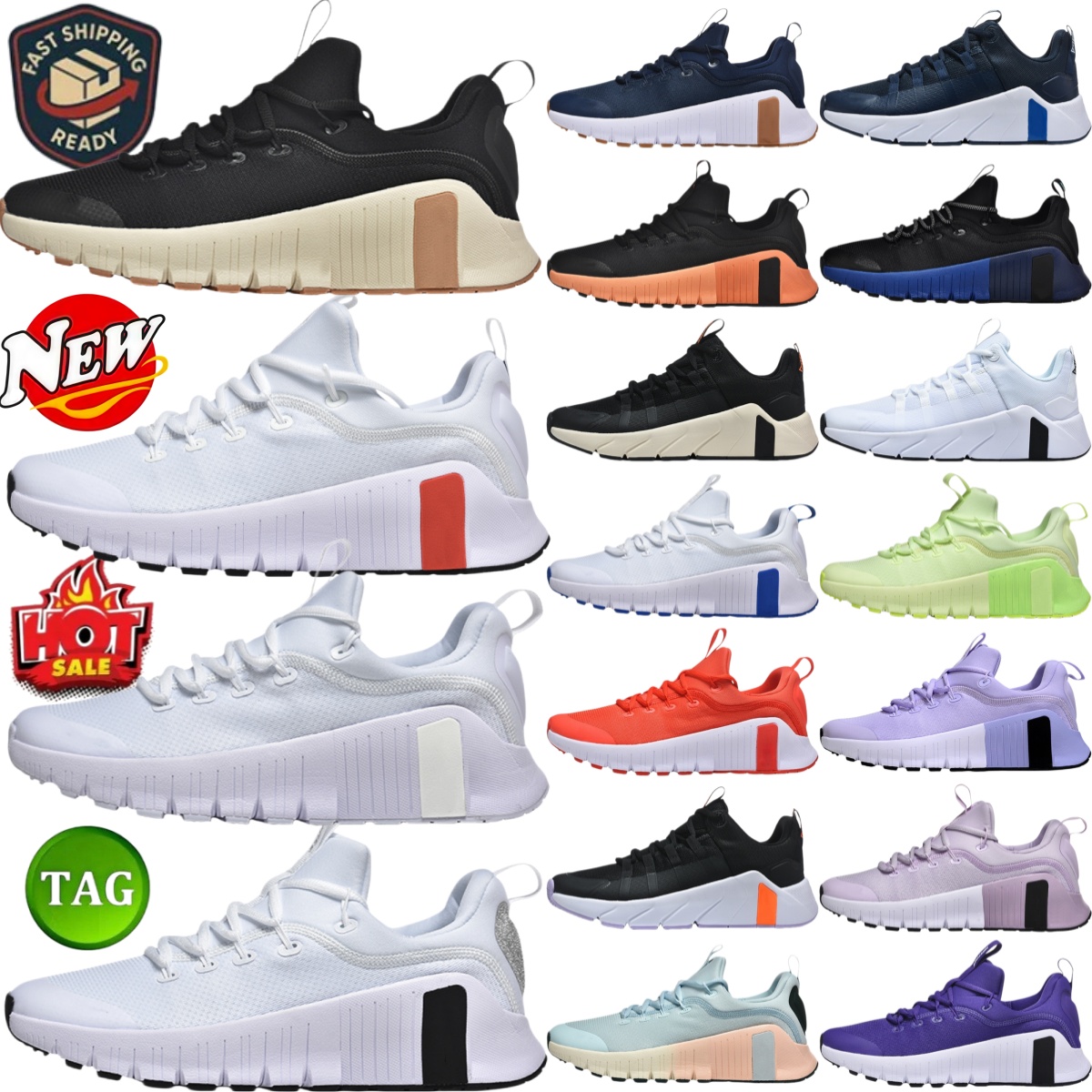 withbox metcon6 designer shoes unisex sneaker low top cushion-shock running shoes mesh fabric women casual shoes brown Burgundy beige All black 36-4