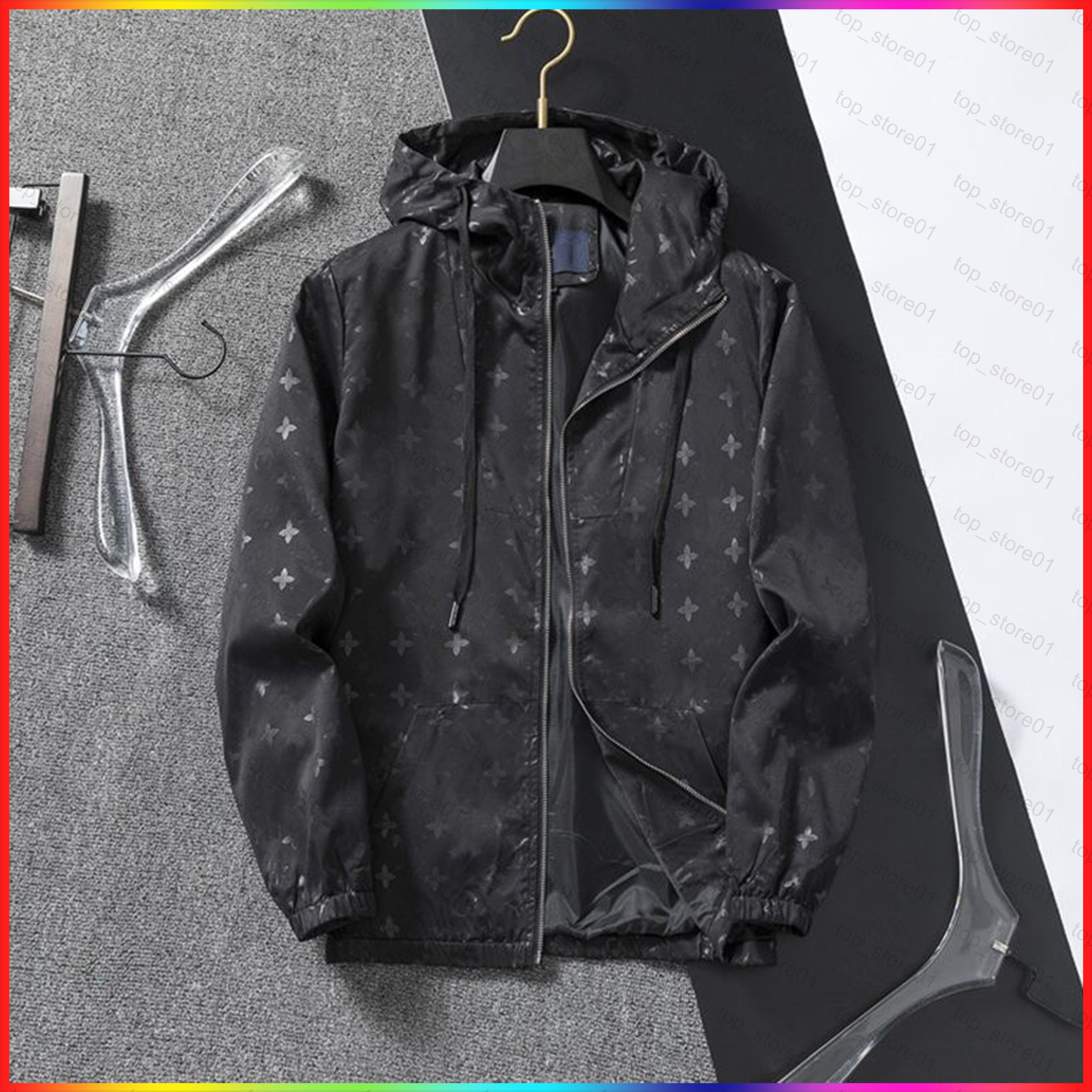 2026 New Mens jackets Thin Men Waterproof Wind Breaker Coat Zipper Embroidery Jacket Quick Drying Sport Luxury Fashion Autumn Slim Outerwear Clothin