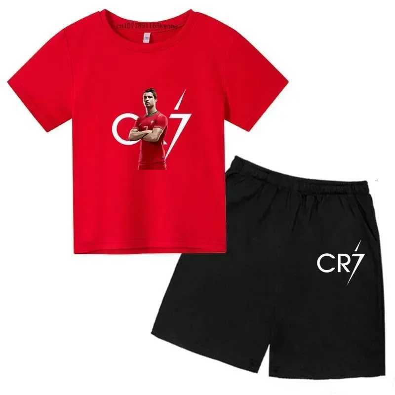 Recién llegado, niños de 3 a 14 años, deportes de verano, conjunto de 2 piezas, pantalón corto informal, camiseta de manga y pantalones, ropa de uso