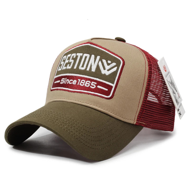 trendy letterstyle summer and spring embroidered mens baseball caps casual breathable mesh hats sun prot 260617