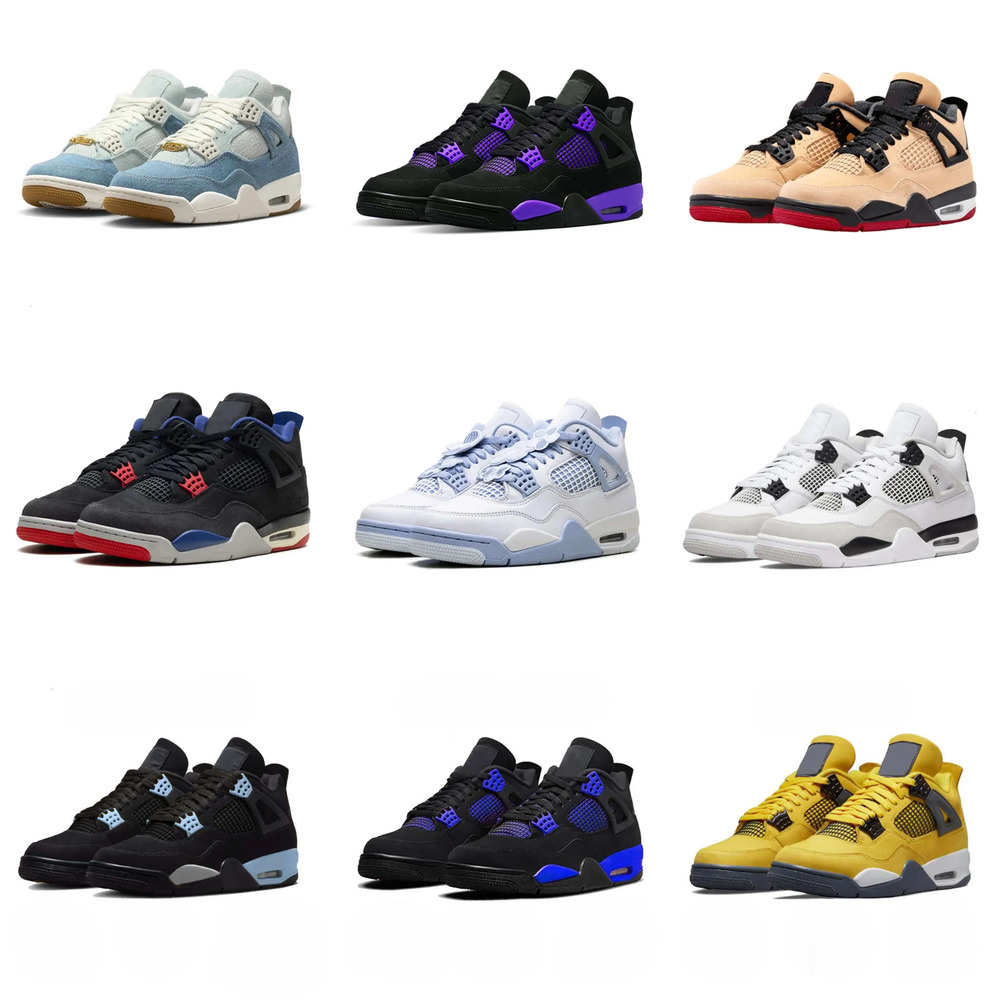 New Desinger S Men Basketball Black Cat Rare Worn Blue Women White Pure Money Pink Thunder Oreo Outdoor Sports Mens Trainers Sneakers