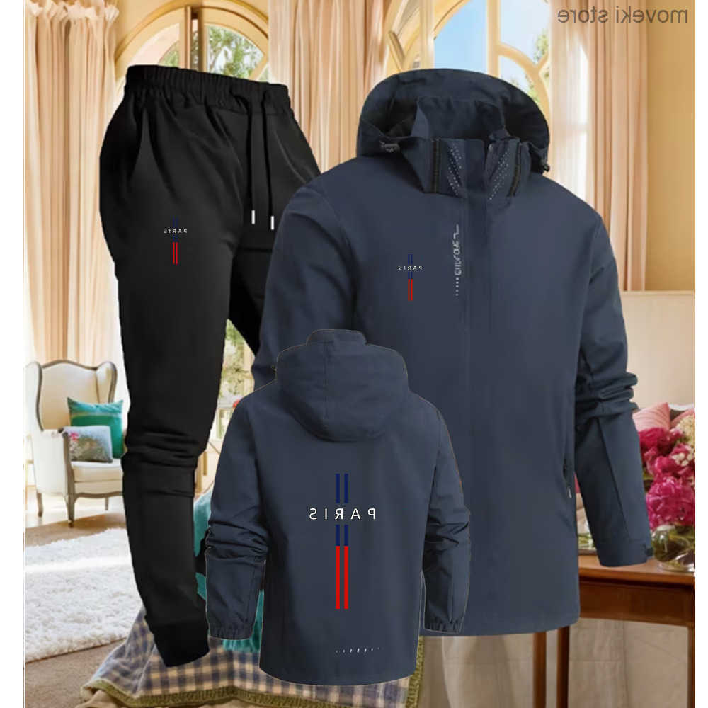 Tracksuit Mens Hoodie Pants Set Two Piece Suit hooded sweater Trousers Track suits Running Jogger Tracksuit S260623