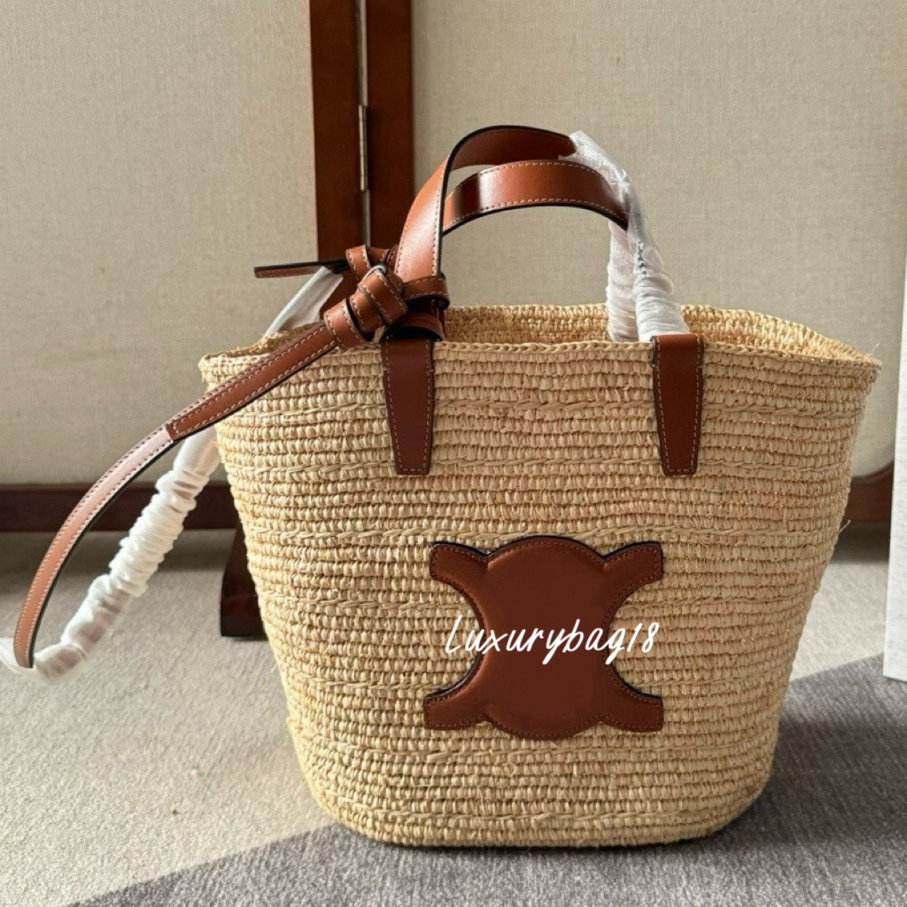 10A rafia grass handmade spiral woven mini tote bag womens shoulder bag handheld crossbody basket bag vegetable tanned cowhide commuter bag luxury d