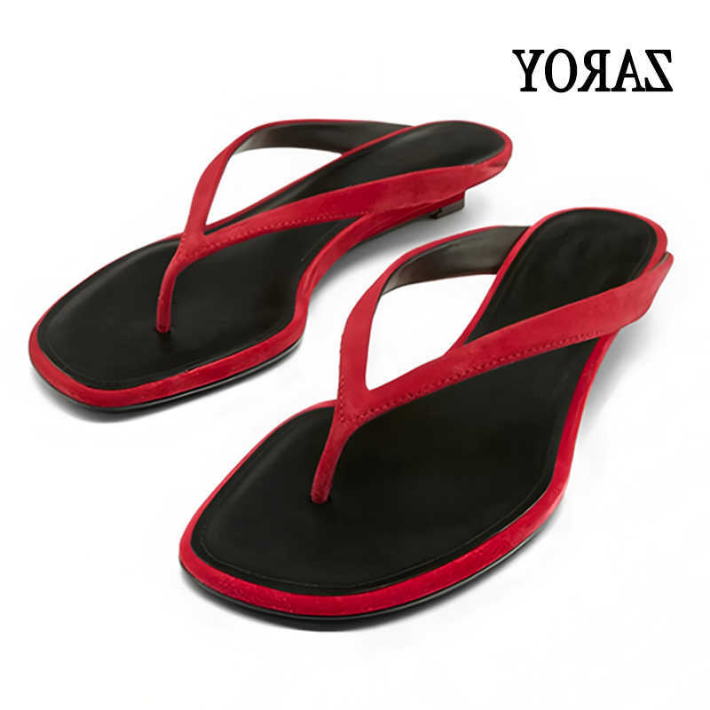 Designer Summer Brand Beach Flip Flops Mules Thin Low Heels Casual Slippers Women Square Toe Clip Toe Thongs Sandals Chaussures T260623