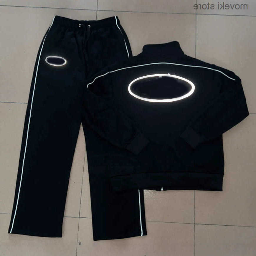 Tracksuits Mens Zipper Jackets Reflection Stand Collar Strt Pants Suits Mens Casual Sportswear Pants Matching Sets S260623