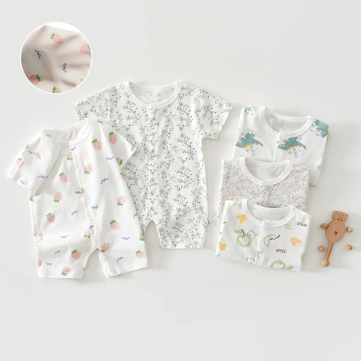 AYNIGIELL Summer Baby Clothing Cute born Short Sleeved Triangle Jumpsuit 100 Cotton 012 Months 260623