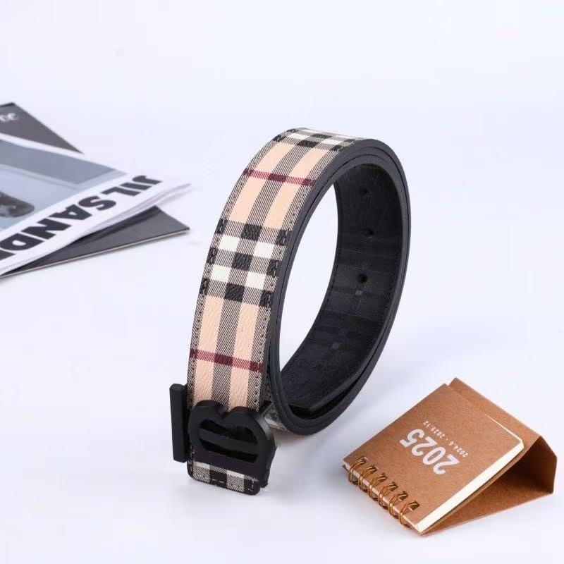 Femmes ceinture de créateur tb vintage check ceinture de taille fine femmes luxe métal lettre boucle serre-taille match robe costume tout match c