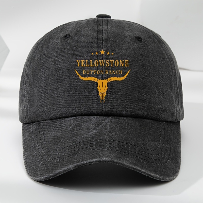 2026 Vintage Distressed Baseball Cap for Men, Trendy Brand Personalized Printed Duckbill Cap, European and American Style Casual Unisex Sun Hat