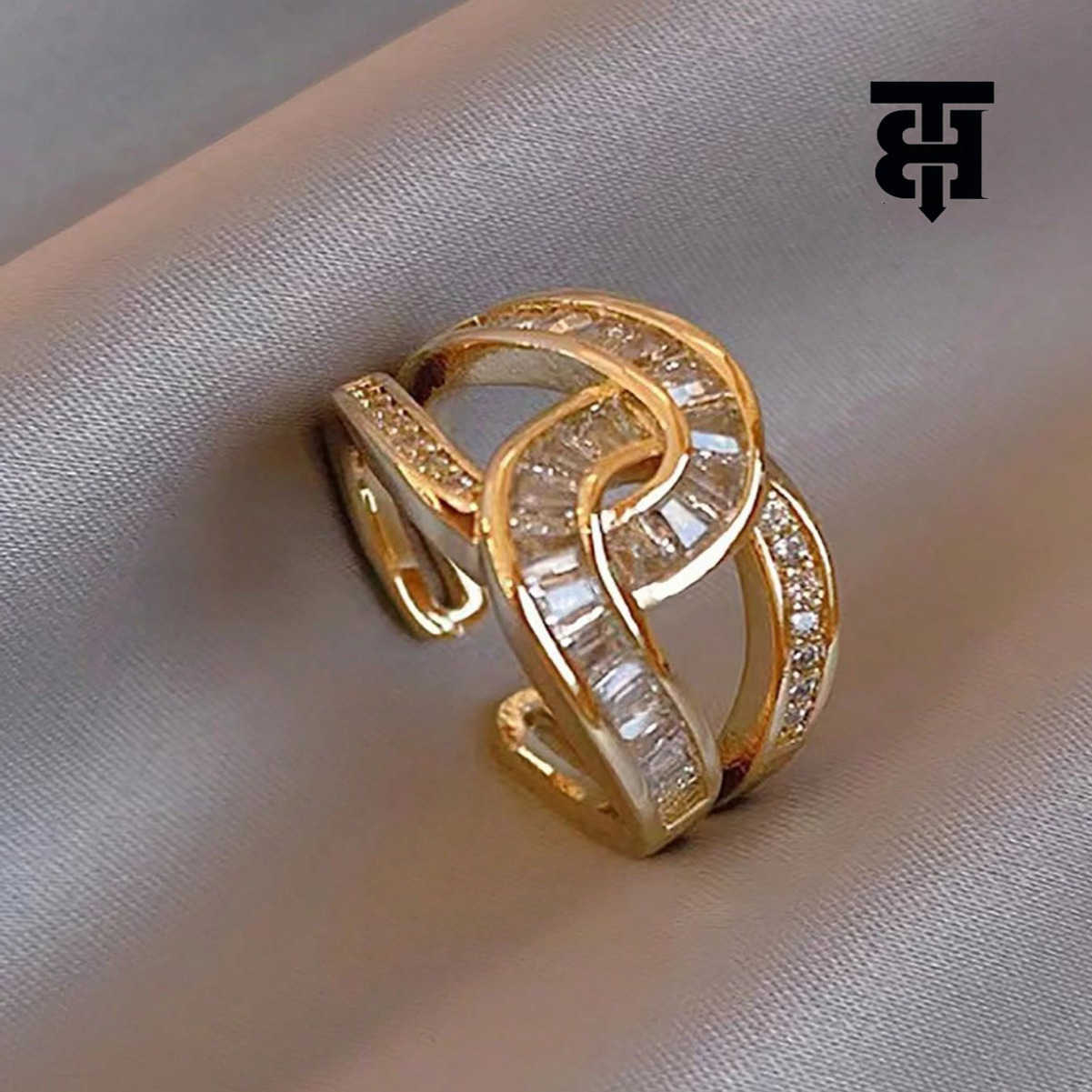 BHULAMTE TB Designer Luxurious Unique Nie Irregular Geometric U-shaped Surround RFashion High-end Elegant Womens Fashion Jewelry Trendy cessories D2