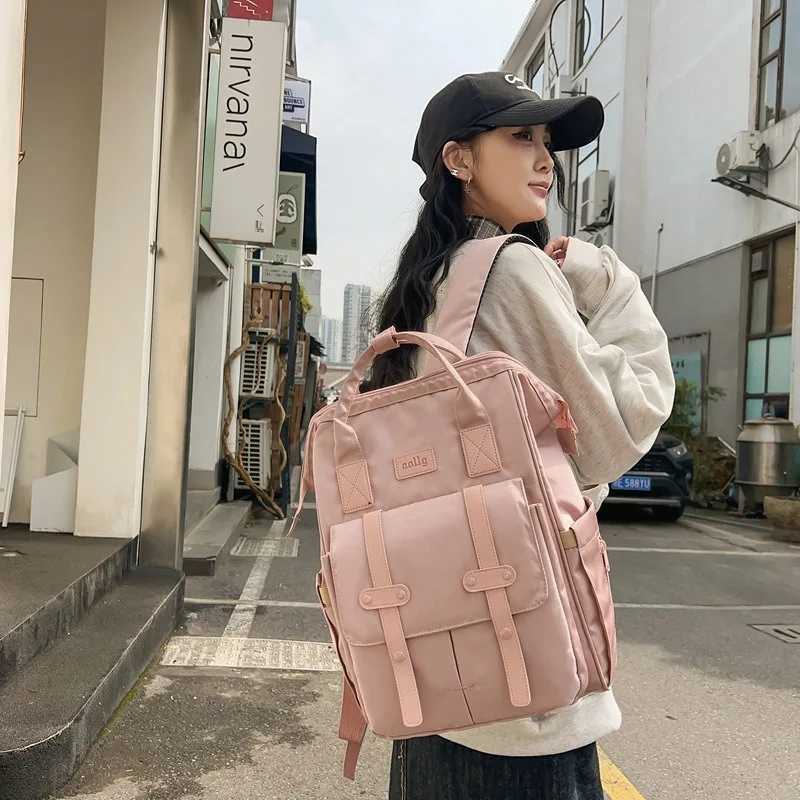 Womens Fashion Backpack Oxford Fabric Handbag Mommy Bag for Babies Travel Back Pack Multifunctional Waterproof Shoulder BagT260623