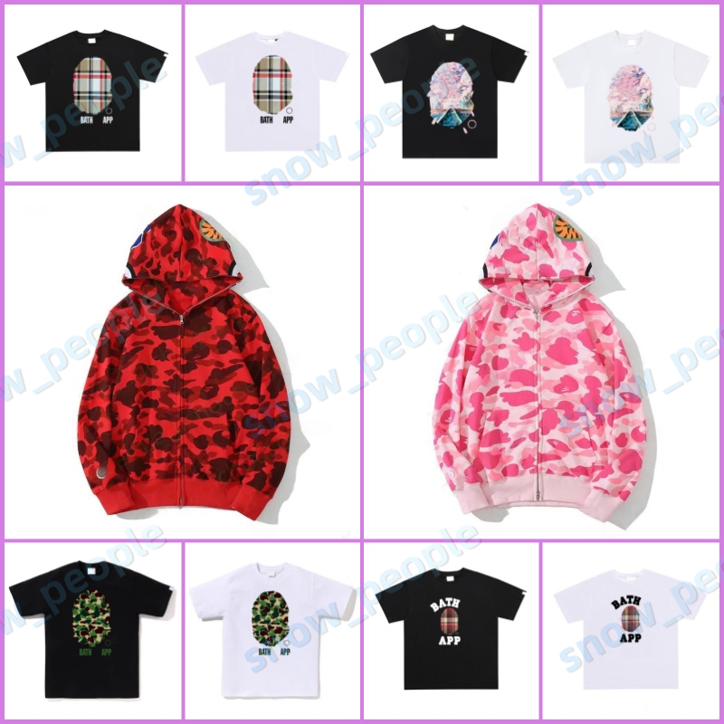 Mens T shirt designer summer short sleeve tshirts womens Graffiti Tee Print Loose High Street Short sleeve bapeOO1 tees
