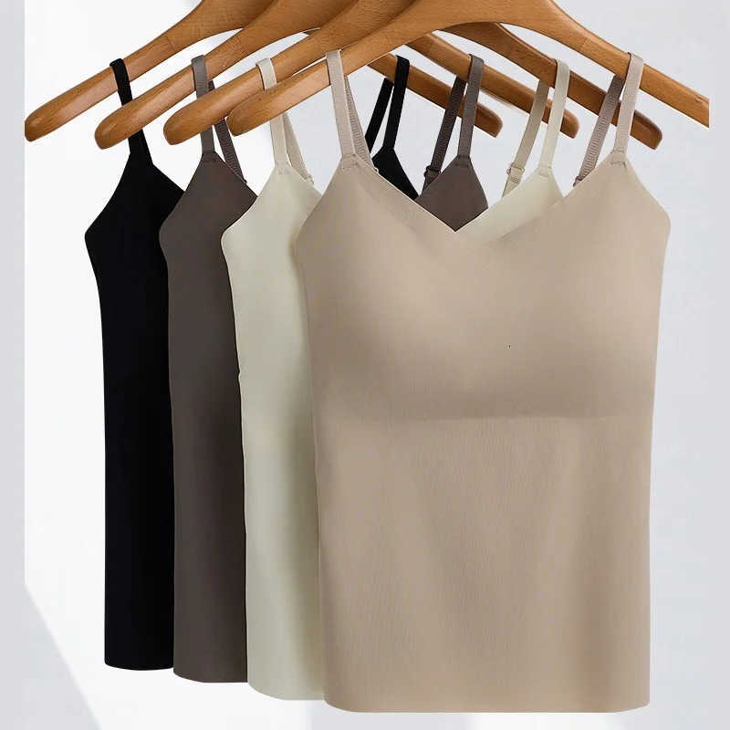 Long M-2XL Beautiful Back Sling Vest With Build-in Bra Womens Summer Fixed Cup Outer Wear Bottoming Top For 40-80kg M260623