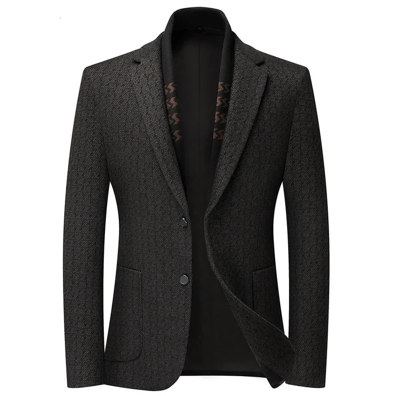 2026 Blazers Mens Fashion Business Outdoor Banquet Versatile Wedding Hosting Dress Actor Gentleman Casual Scarf Blazer 260618
