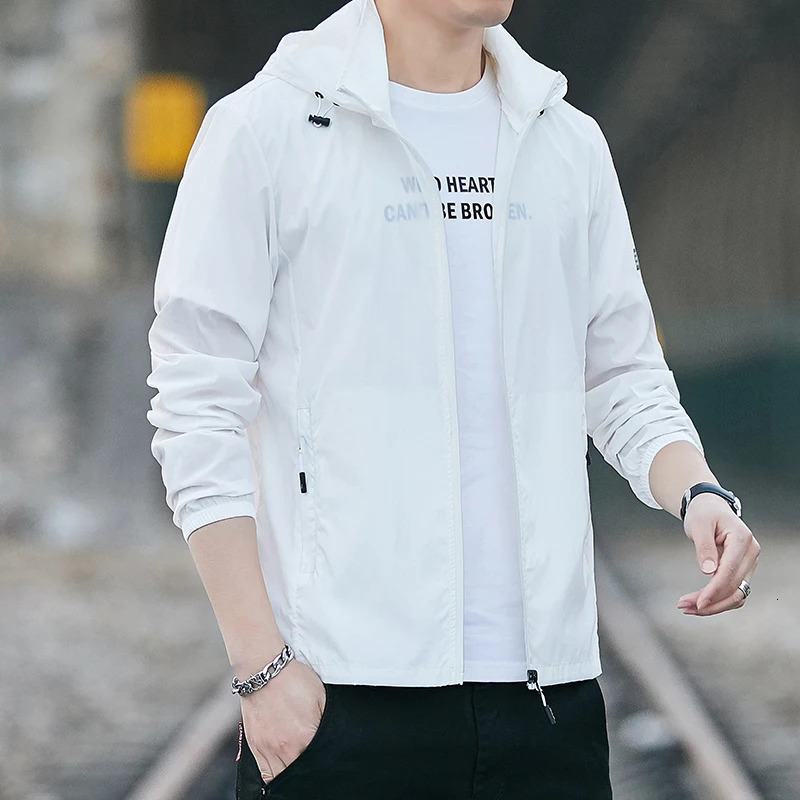 2026 Summer Sunscreen Clothes Mens Skin Breathable Ultra Thin Hooded Jacket Outdoor Sports 260623