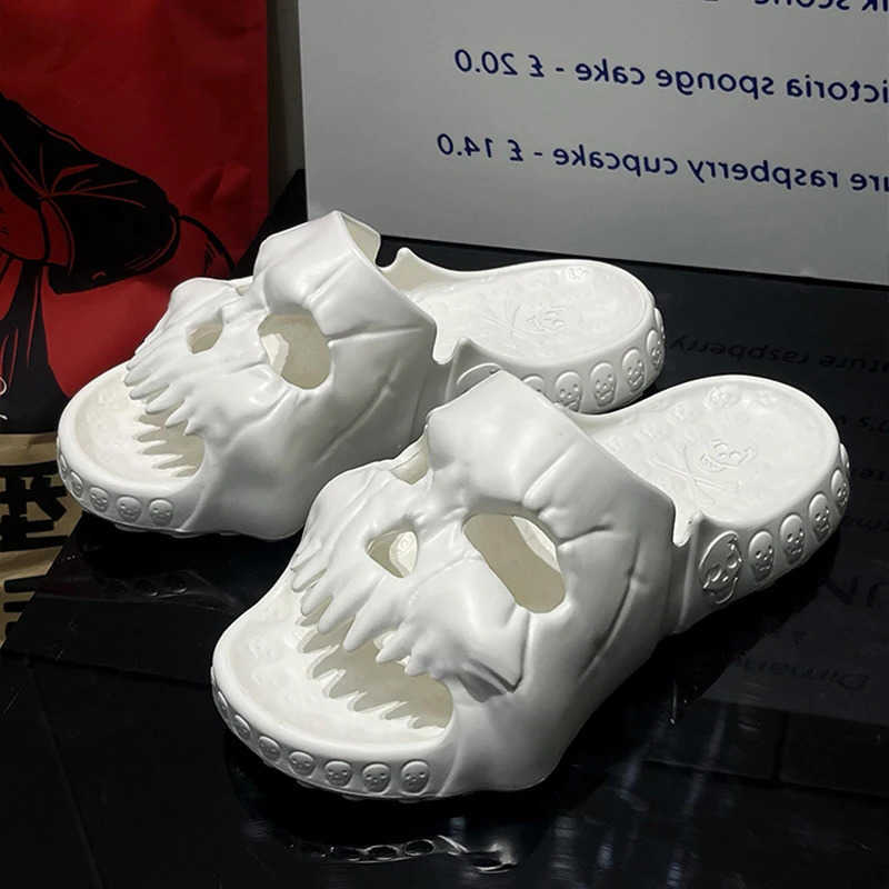 Design Summer Skull Shoes Women Slippers Fun Novelty Slide Beach Non Slip Home Outdoor Thick Bottom Sandals T260623