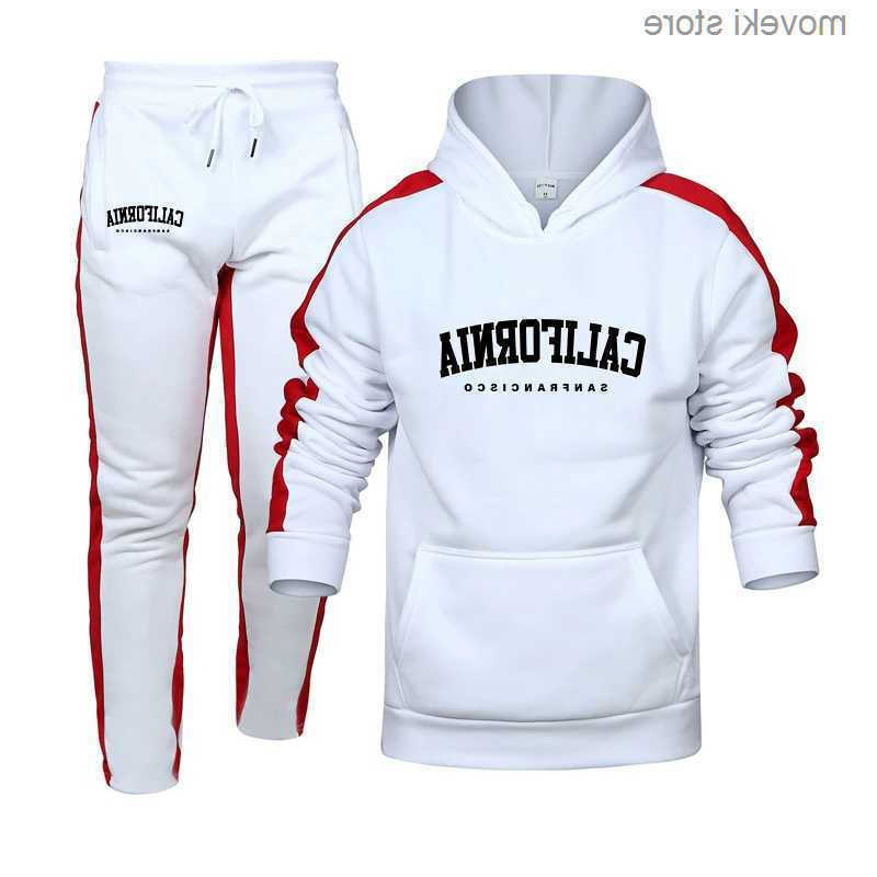 New 2025 Mens Tracksuit Two Pieces Sets Hoodies Casual Autumn Winter Warm Hooded SweatshirtsSweatpants Suit S260623