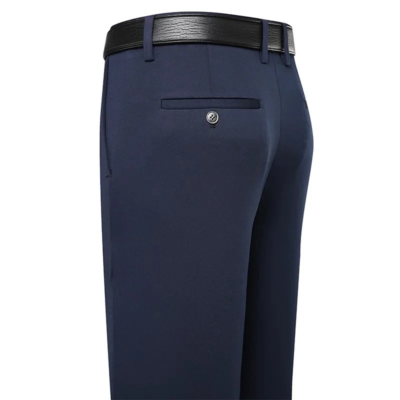 Mens Trousers Stretchy Suit Pants Summer Spring Casual Business Breathable Comfortable Loose Straight Formal 260618