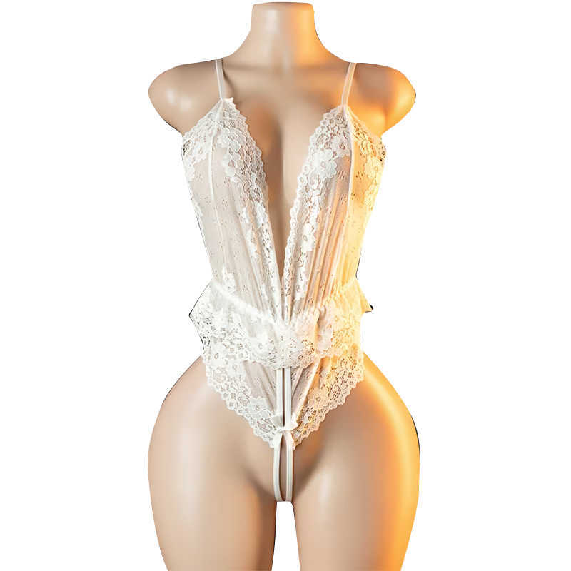 Costumes Erotic Babydoll Extreme Dress Porn Role Play Babydoll Women Sexy Lingerie Crotchless Sleepwear Deep V neck Underwear D260623